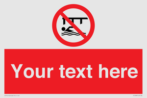 Custom Do not swim in the vicinity of piers